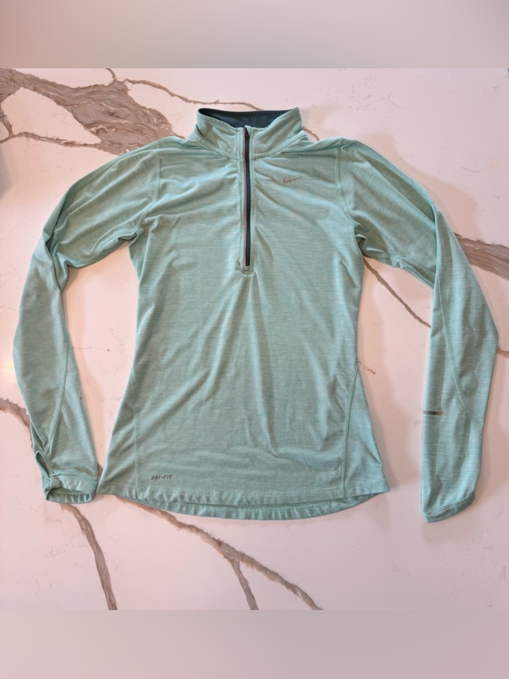 Nike Dri-FIT XS 1/4 Zip Running Top Tea/Mint Athletic Pullover